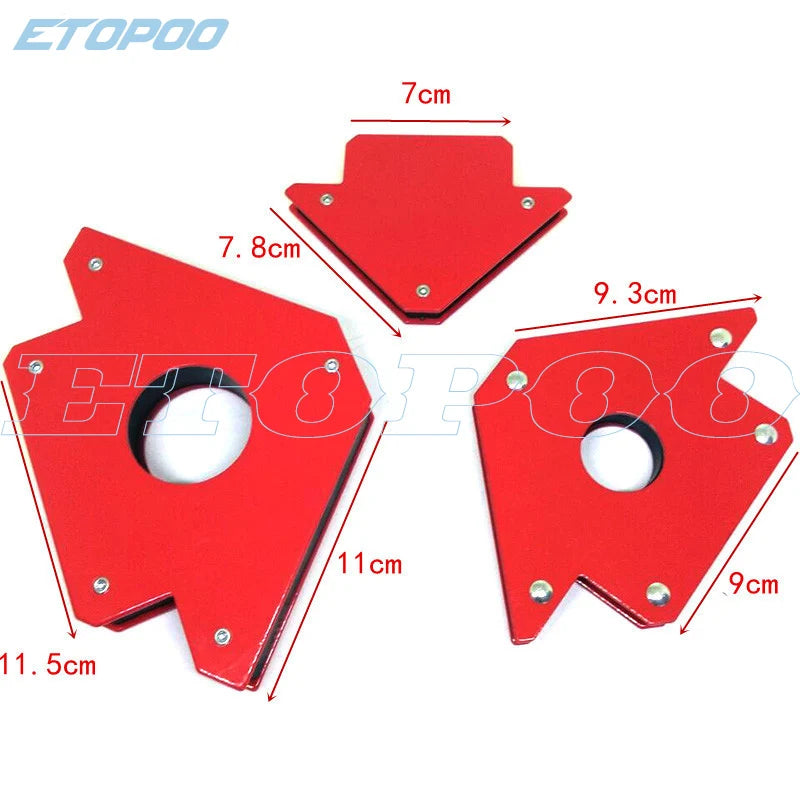 25/50/75 LBS Soldering Locator Strong Magnet Welding Magnetic Holder 3 Angle Arrow Welder Positioner Welding Tool