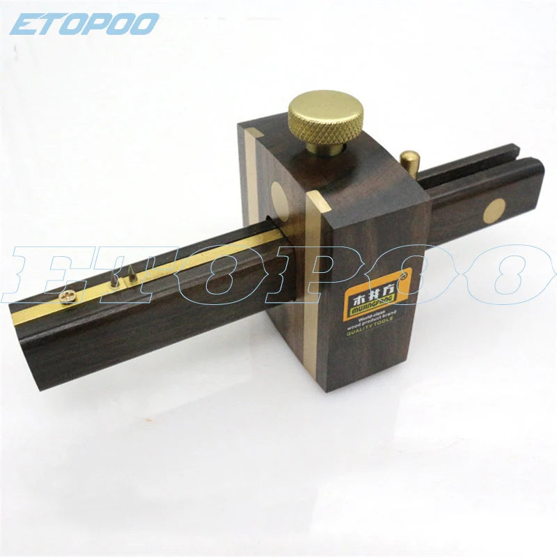 Luxury British Indonesia Ebony+Pure Copper Wearproof Carpenter Woodworking Tool Screw Cutting Gauge Mark Scraper Scribers