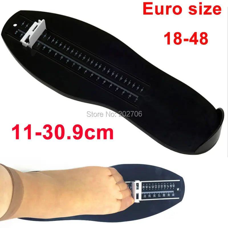 1pcs 0-30cm 18-48 Euro Size Professional Foot Measuring Gauge Children Adult Shoe Measure Tool Sizer Shoe Calculator for Choose