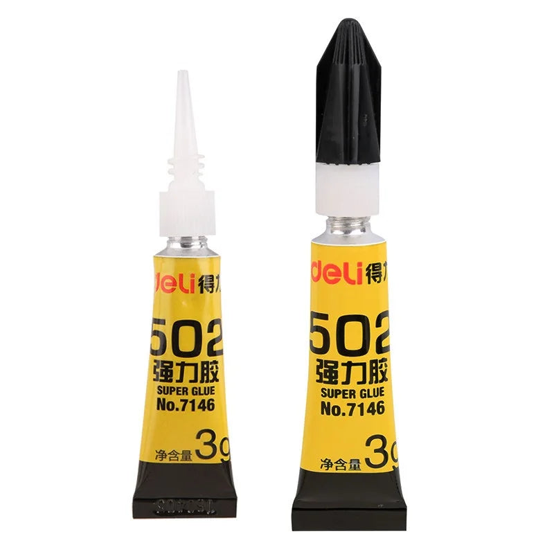 Deli Super Glue 502 Liquid Adhesive Fast Dry Strong Bond Plastic Toy Metal Wood Rubber Shoes Office School Supply Repair Tool