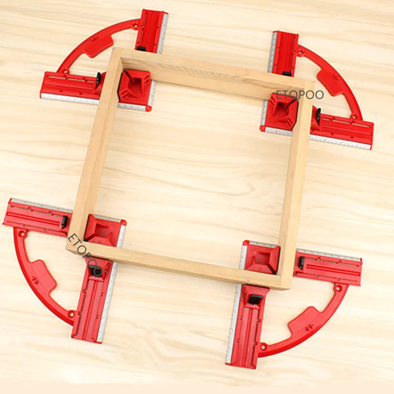 90 Degree Right Angle Clamp Mitre Clamps Corner Clamp Picture Holder Woodwork With Light Weight Integrated Aluminum Rule