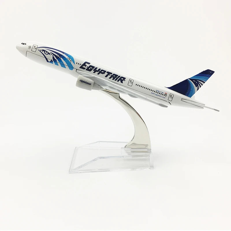 JASON TUTU 16cm EGYPT AIR AEROPLANE MODEL BOEING 777 AIRPLANE Aircraft Model Planel Airplane Diecast Metal 1/400 Scale Pla