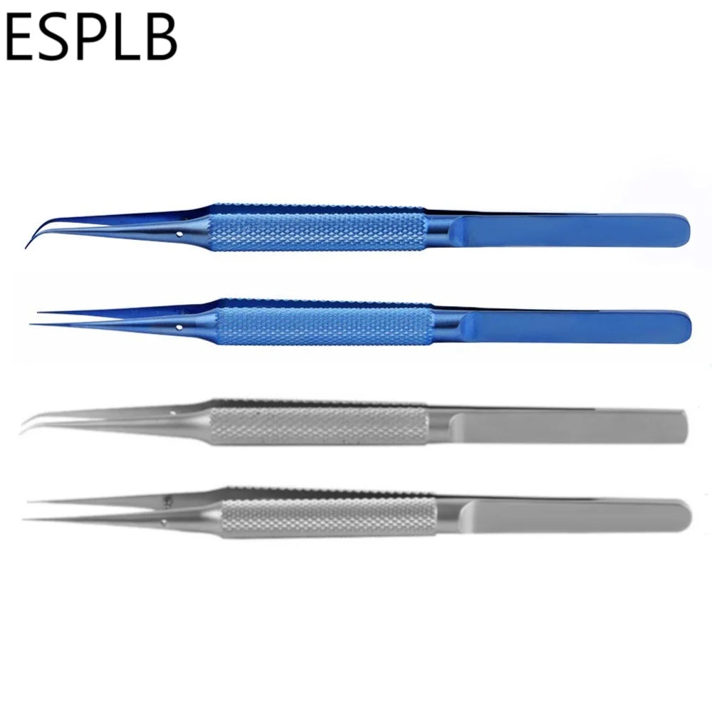 Titanium Alloy/Stainless Steel Tweezers Precision Fly Line 0.15mm Fingerprint Electronic Components Straight/Curved Tip Tweezers