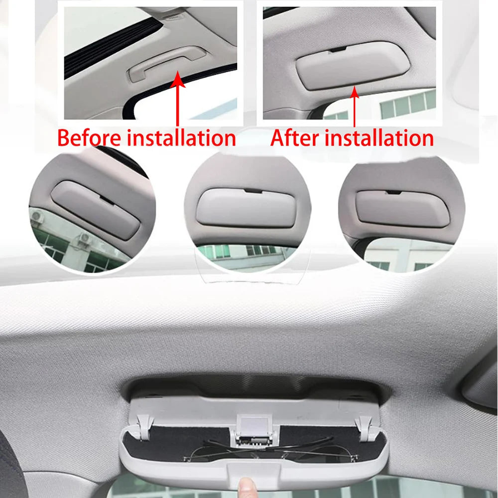 NEW Car Sunglasses Case Holder Glasses Box Storage For Audi A3 A4l A5 A6L S3 S5 Q5l Q3 Q5 Q7 Automobile refitting