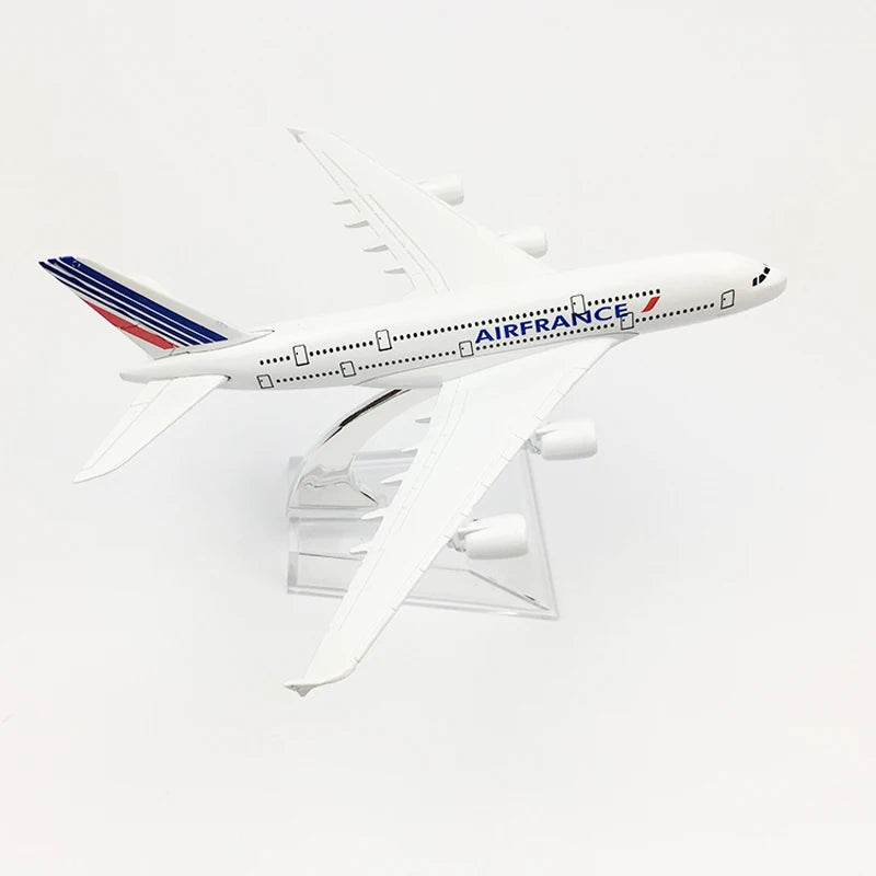 JASON TUTU 16cm Air France Aeroplane Model Airbus A380 Aircraft Model Planel Airplane Diecast Metal 1/400 Scale Planes