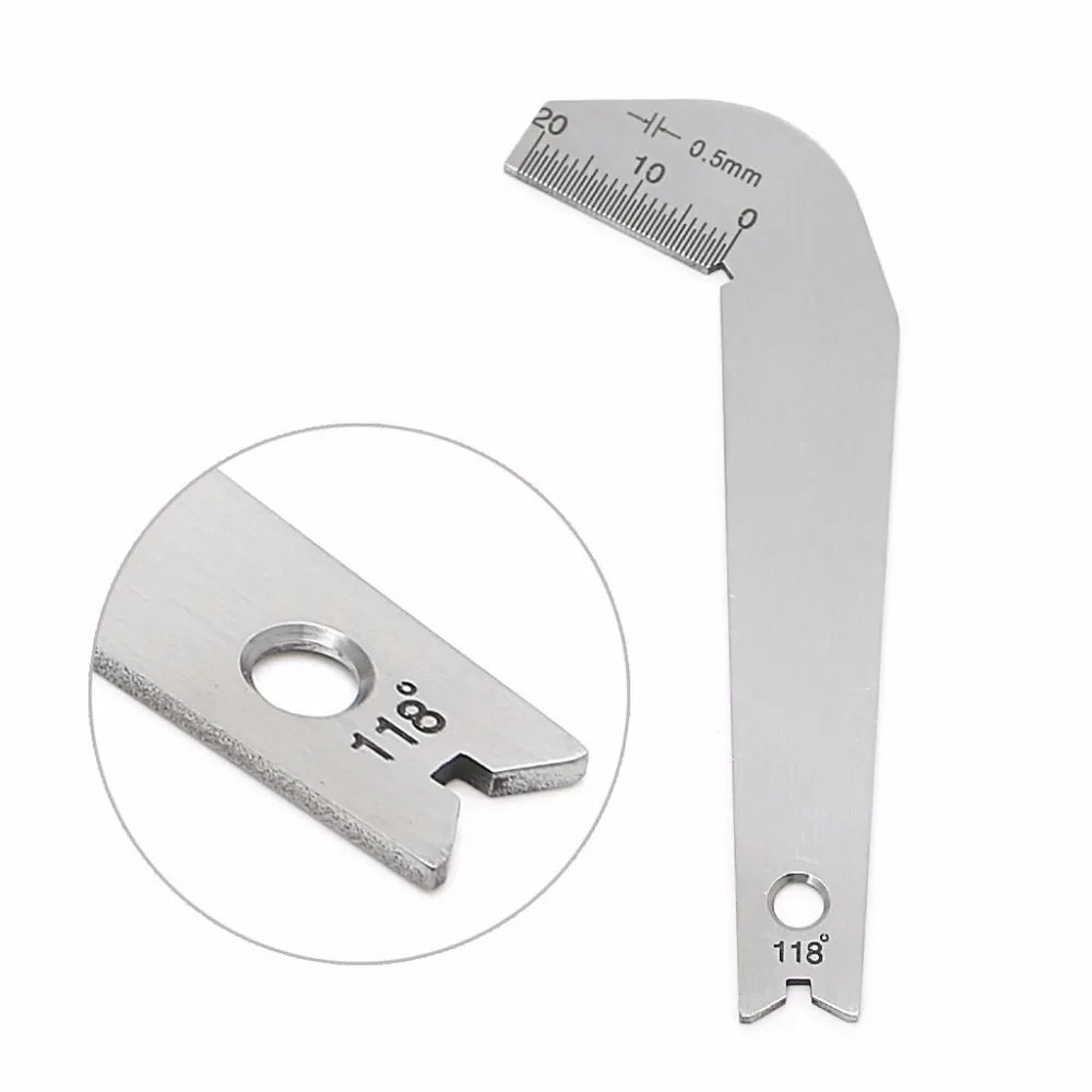 3Pcs/Set Drill Bits Angle Gauge Dirll Sharpener Tools S/S Inspection Angle Gage Measurement Tool High Quality