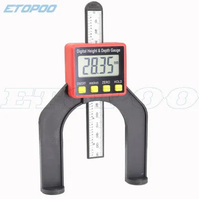0-80mm Digital Height & Depth Gauge LCD Height Gauges Calipers With Magnetic Feet For Router Tables Woodworking Measuring Tools