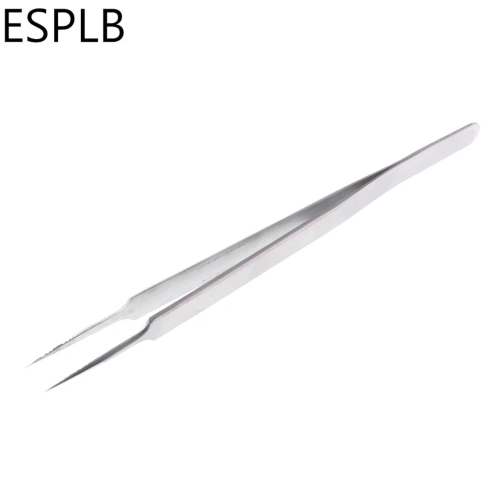 160mm Long Ultra Precision Stainless Steel Tweezers Industry Straight Curved Electronic Pointed Tweezers for Phone Repair