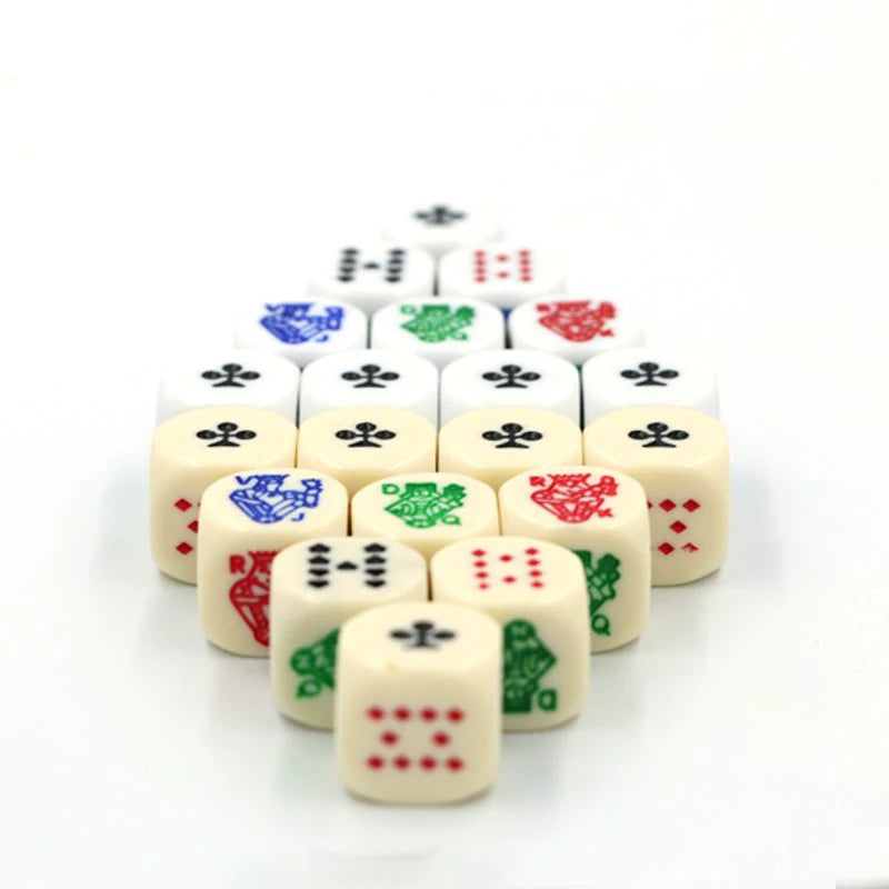 10pcs/pack Acrylic Carving Dice 16mm Tooth Yellow White #16 Round Corner High Quality Boutique Poker Dice