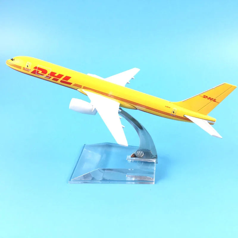 JASON TUTU 16cm Boeing 757 DHL cargo aircraft Airplane Model Airplane Diecast Metal 1/400 Scale Planes