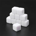 50Pcs 12mm 14mm 16mm 18mm 20mm 25mm Glossy D6 white blank dice Light Plate With Square Angle For DIY Write Painting Graffiti