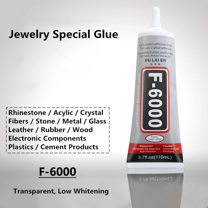 F6000 110ml Super Liquid Glue ZhanLiDa E6000 Epoxy Resin Adhesive DIY Rhinestone Jewelry Fix Phone Screen Glass Nail Gel Pen