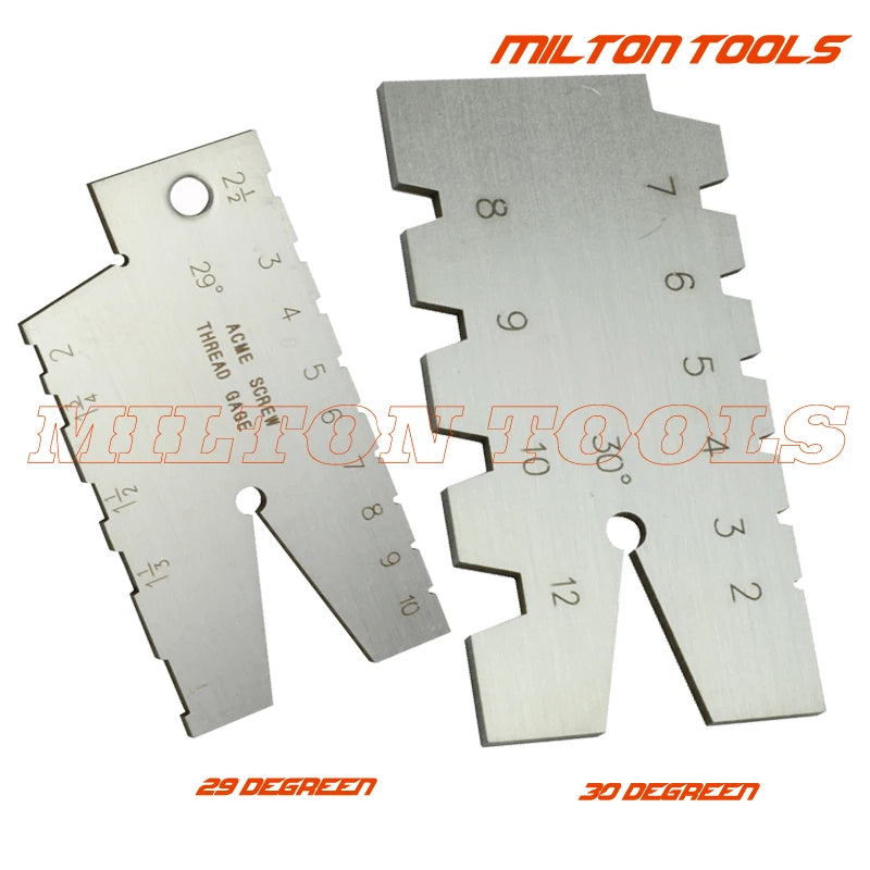 2 PIECES 29 DEGREE 30DEGREE ACME SCREW THREAD GAUGE GAGE TOOL