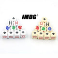 10pcs/pack Acrylic Carving Dice 16mm Tooth Yellow White #16 Round Corner High Quality Boutique Poker Dice