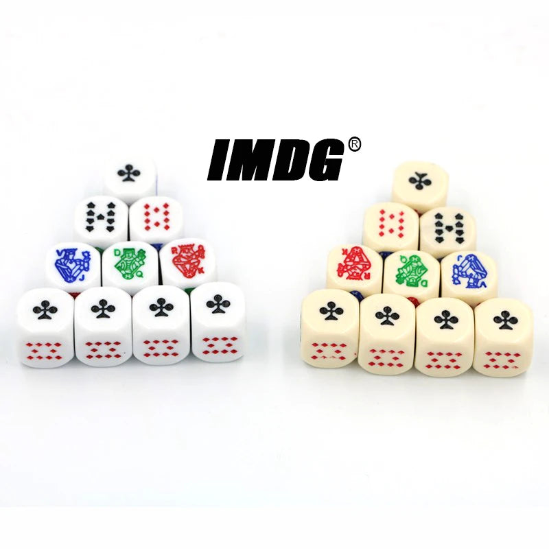 10pcs/pack Acrylic Carving Dice 16mm Tooth Yellow White #16 Round Corner High Quality Boutique Poker Dice