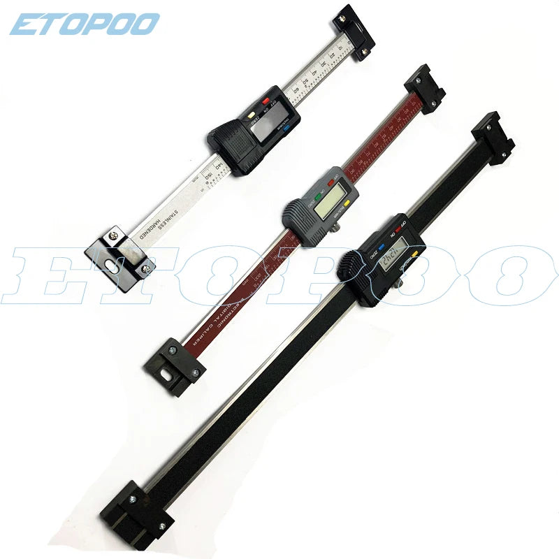 Digital Scale Unit Horizontal Type Stainless Steel LCD Display Inch/MM Machinist Tool 0-150mm 200mm 300mm Digital Linear Scales