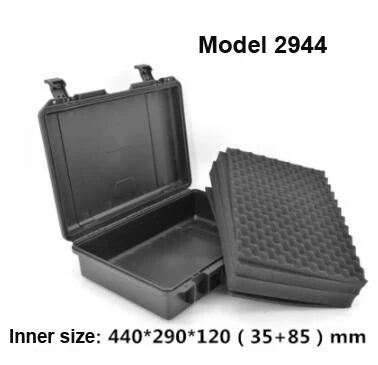Tool Box Waterproof Impact Resistant Safety Case Suitcase Toolbox File Box Equipment Camera Case with Pre-cut Foam Lining