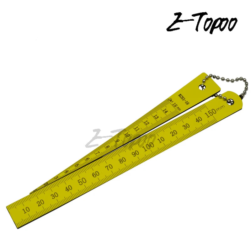 Japanese Plastic Taper Gauge 1-15mm Toper Weld Gauge Ruler with Straight Scale Inspection Kegelmessgerat Combination Taper Ruler