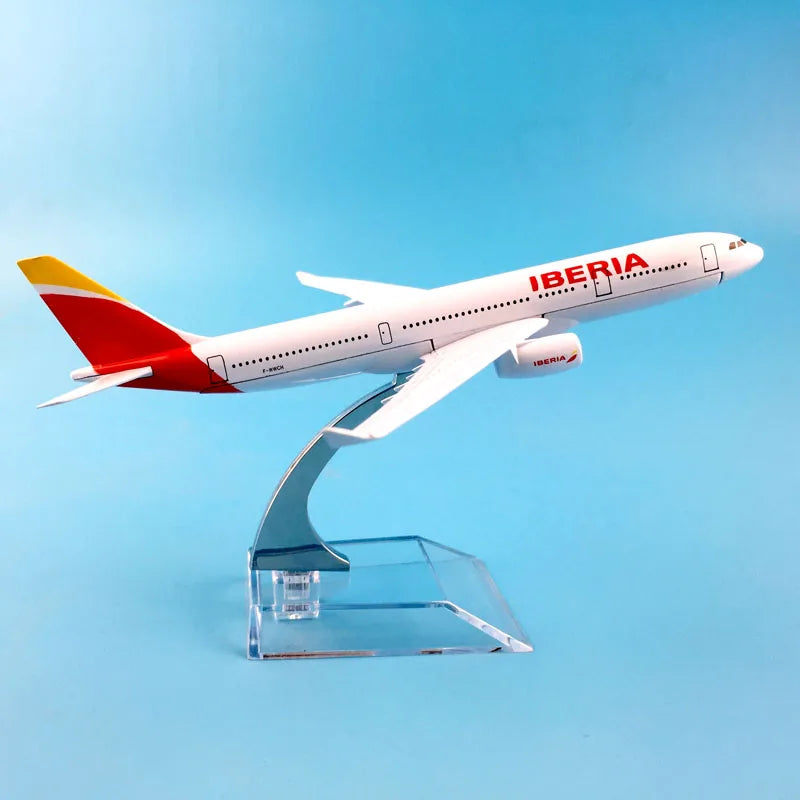 JASON TUTU 16cm Spain Iberia Airlines A330 Aircraft Model Planel Airplane Diecast Metal 1/400 Scale Planes