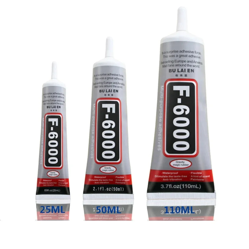 F6000 110ml Super Liquid Glue ZhanLiDa E6000 Epoxy Resin Adhesive DIY Rhinestone Jewelry Fix Phone Screen Glass Nail Gel Pen
