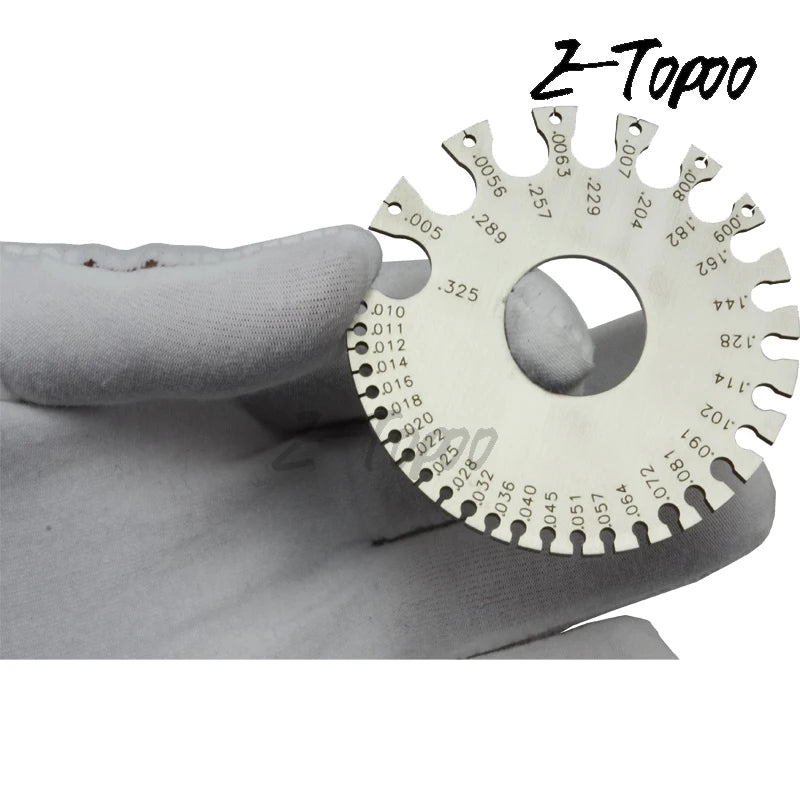 3 Model Metal Welding Gauge Wire Thickness Gauge & Round Dual-Sided Metal Sheet Gauge & 25-3000um Wet Film Comb America Standard