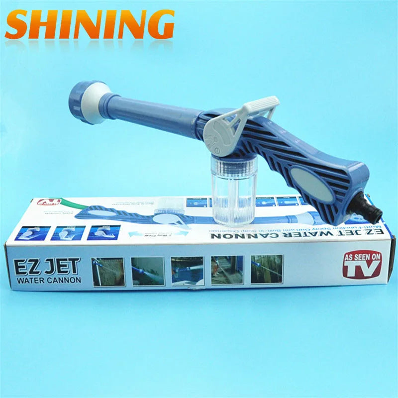 Blue Garden Sprayer Car Washing Washer Plastic Garden Hose Pipe Connector Function Ez Jet Water Cannon 8 In 1 Turbo Spray Gun