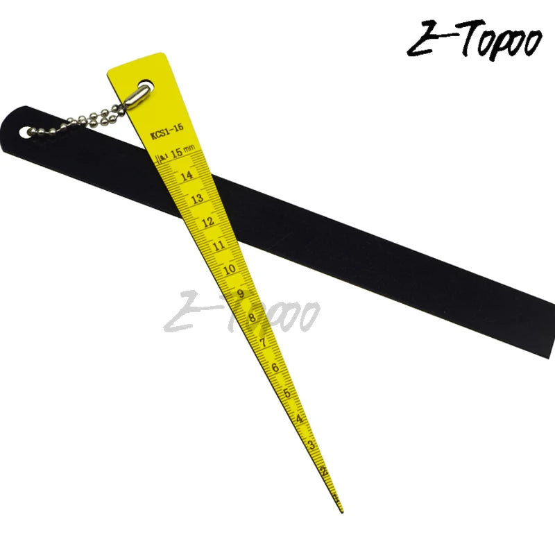 Japanese Plastic Taper Gauge 1-15mm Toper Weld Gauge Ruler with Straight Scale Inspection Kegelmessgerat Combination Taper Ruler