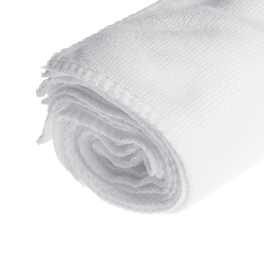2/6/10Pcs White Square Cotton Microfiber Car Cloth Towel Home Kitchen Wash Tools Cleaning Cloth Household Supplies 25x25cm