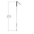 125cm, 130cm, 135cm, 140cm,145cm,150cm,155cm, Aluminum White Cane with Black Handle for the blind (folds down 7 sections)