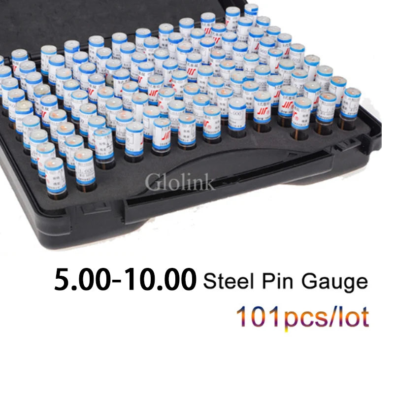 5.00-10.00 step 0.05mm Steel Pin Gauge Pin measure gauge Pin Measuring Tool 101pcs/box