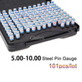 5.00-10.00 step 0.05mm Steel Pin Gauge Pin measure gauge Pin Measuring Tool 101pcs/box