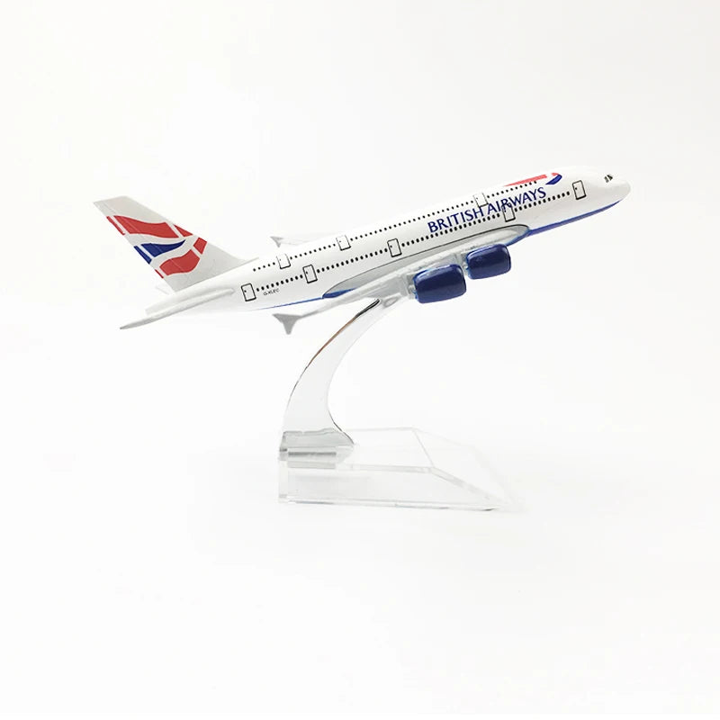 JASON TUTU 16cm BRITISH AIRWAYS A380 Aircraft Model Planel Airplane Diecast Metal 1/400 Scale Planes