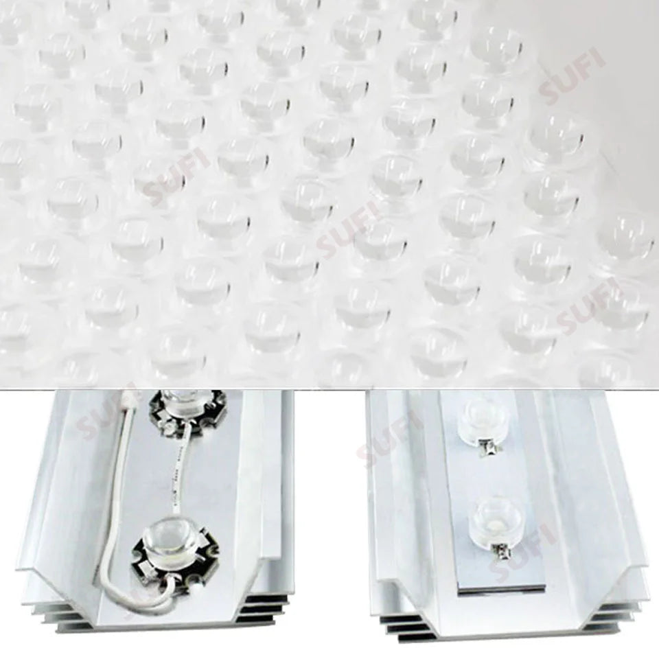10pcs 13mm 1W 3W Mini LED Lens 15/20/30/45/60/90/120Degree Mini LED PCB Angle Lens Convex Lenses For 1W 3W 5W LED Grow Light