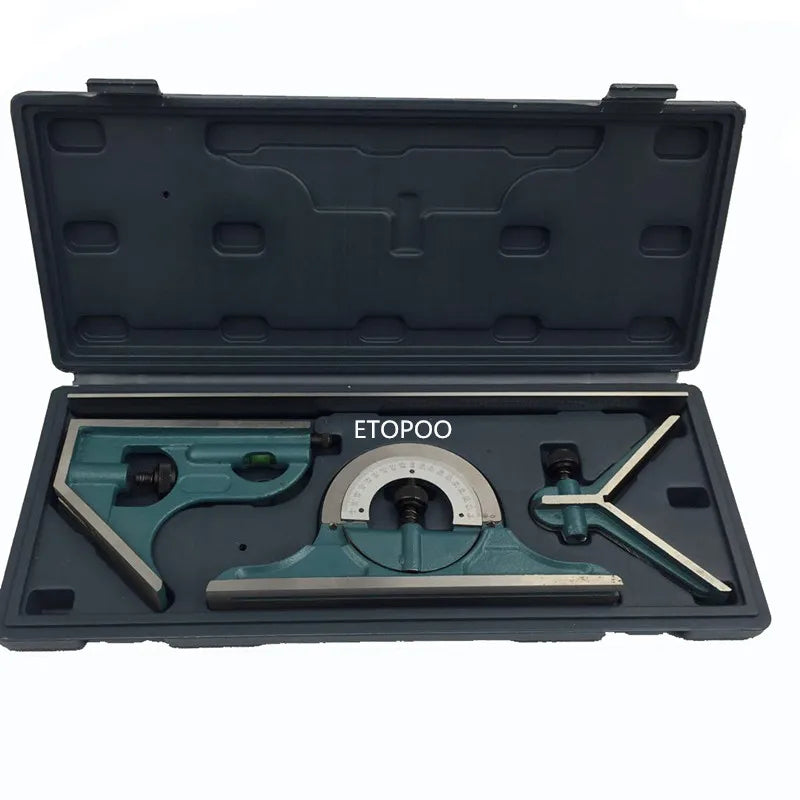 0-180 Degree Universal Level Protractor Combination Square Set Esquadro Right Angle Combination Square Protractor Ruler Set