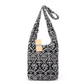 Annmouler New Fashion Women Shoulder Bag Cotton Fabric Sling Shoulder Bag Floral Print Large Capacity Crossbody Messenger Bag
