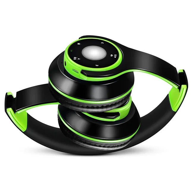 Best Colorful Earphones Wireless Bluetooth 5.3 Headsets Built-in Mp3 Player Foldable Sport Headphones Stereo Sound For Cellphone