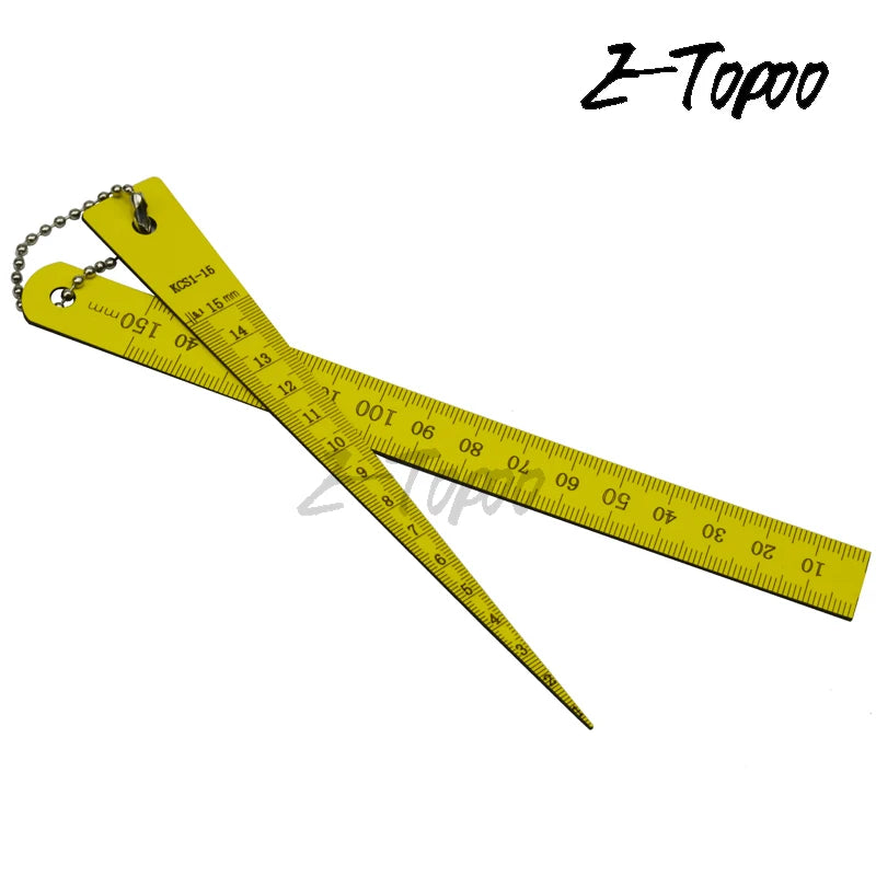Japanese Plastic Taper Gauge 1-15mm Toper Weld Gauge Ruler with Straight Scale Inspection Kegelmessgerat Combination Taper Ruler