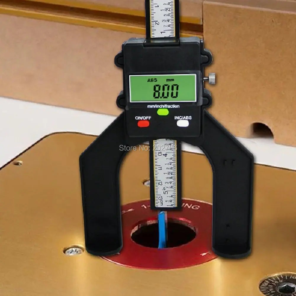 Digital Depth Gauge Digital Tread Depth Gauge LCD Magnetic Self Standing Aperture 80mm Hand Routers