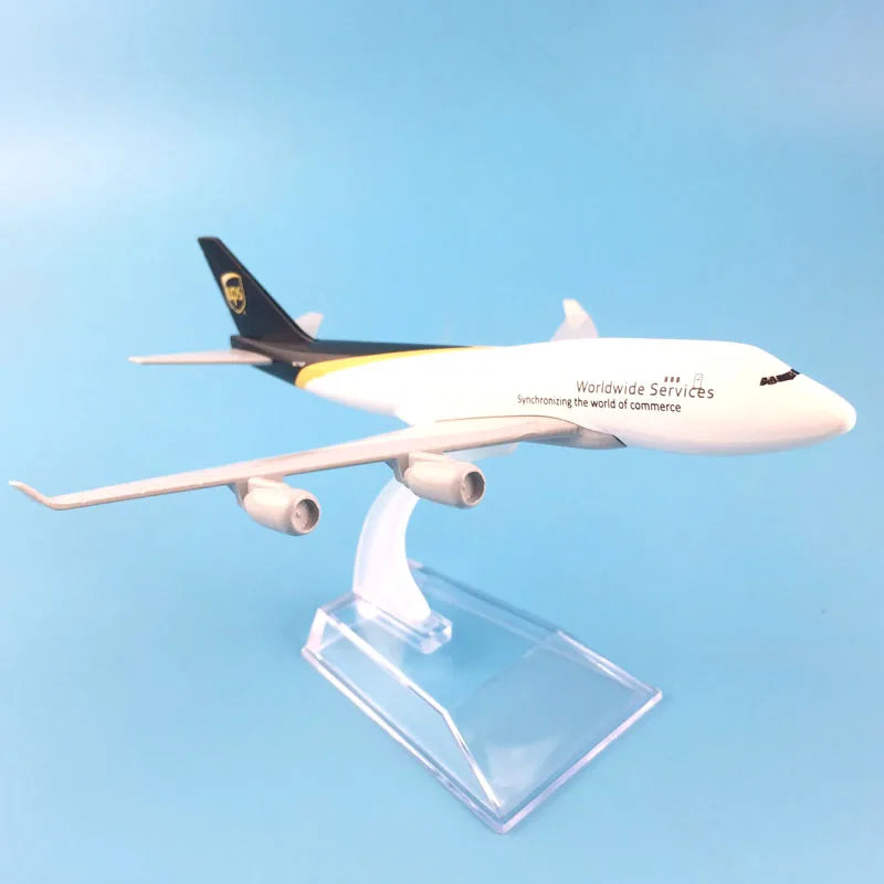 JASON TUTU 16cm UPS Airlines Boeing 747 Airplane Model Airplane Diecast Metal 1/400 Scale Planes