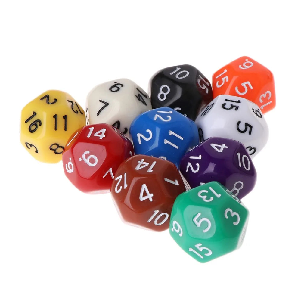 10pcs 16 Sided Dice D16 Polyhedral Dices For  Table Games