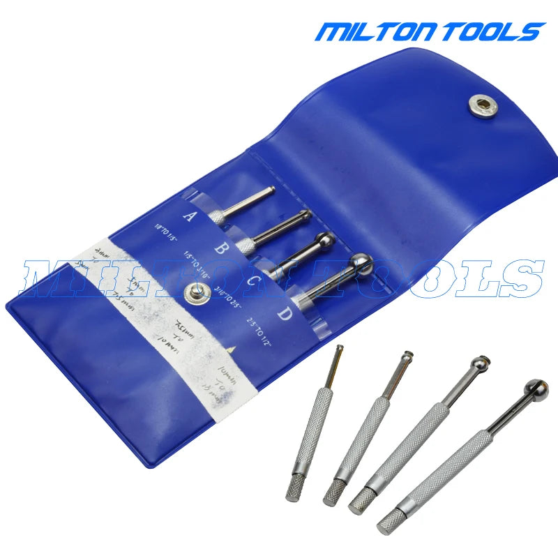 4pcs Set Small Hole Gauge Telescoping Gauges Set Full Ball Type Gauge .125 - .5' 4 Pc Full-Ball Small Bore Hole Precision Gage