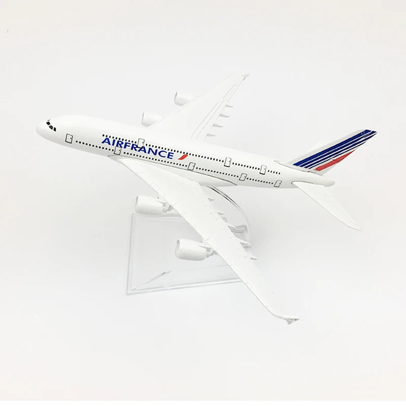JASON TUTU 16cm Air France Aeroplane Model Airbus A380 Aircraft Model Planel Airplane Diecast Metal 1/400 Scale Planes
