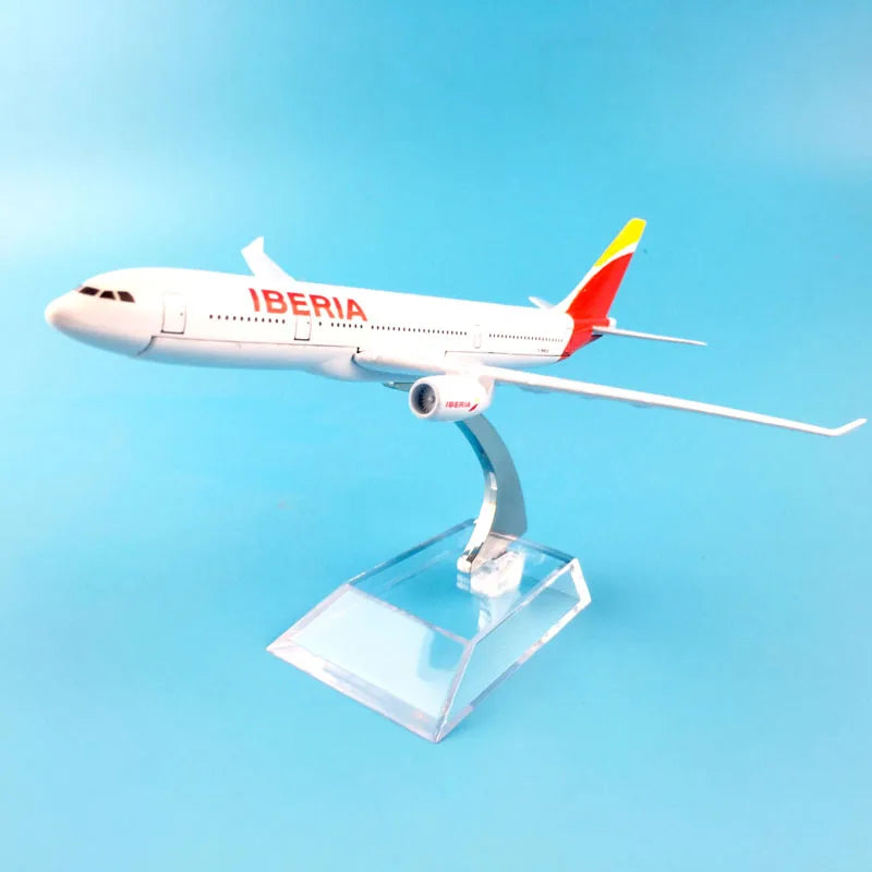 JASON TUTU 16cm Spain Iberia Airlines A330 Aircraft Model Planel Airplane Diecast Metal 1/400 Scale Planes