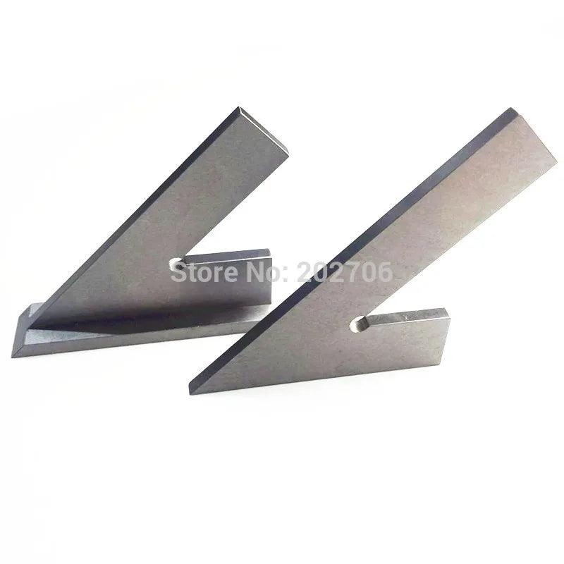 DNI875/2 100*70mm 120*80mm 200mm 45 Degree Square Ruler with Wide Base Steel 45 Degree Industrial Try Machinist Square with Base