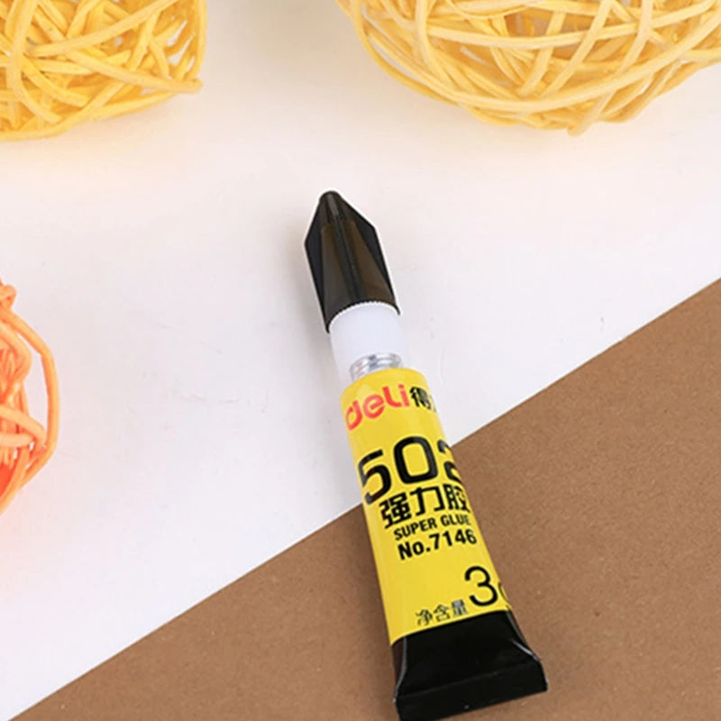 Deli Super Glue 502 Liquid Adhesive Fast Dry Strong Bond Plastic Toy Metal Wood Rubber Shoes Office School Supply Repair Tool