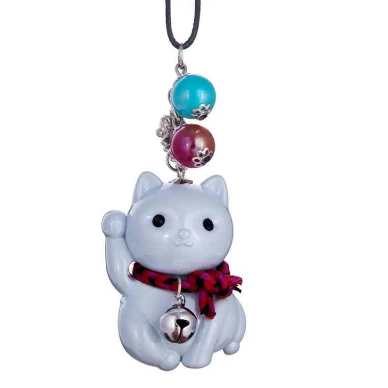 Car Pendant Acrylic luncky Fortune Cat Automobile Decoration Charm Auto Interior Rear View Mirror Hanging Ornament Gifts Styling