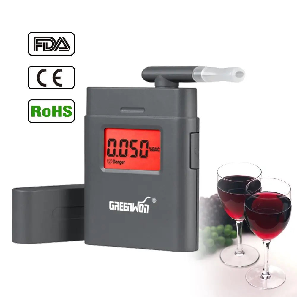 Alcohol Tester Professional Digital LCD Display Screen Breathalyzer Detector 838