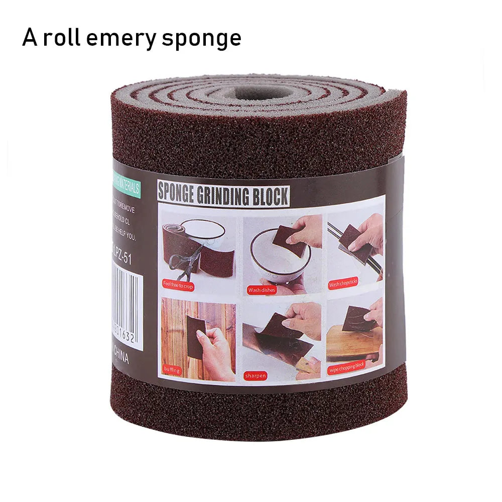 1pc/1Roll Nano Emery Sponge Kitchen Magic Cleaner Rust Rub Pot Sponge Cleaner Rust Scouring Household Kitchen Magic Pad