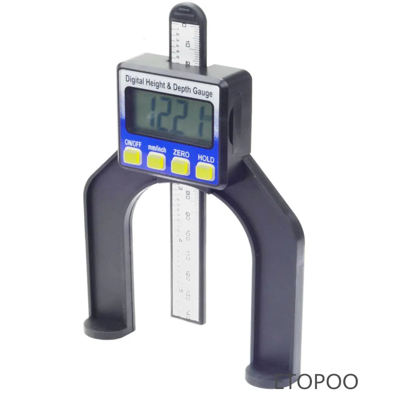 0-80mm Digital Height & Depth Gauge LCD Height Gauges Calipers With Magnetic Feet For Router Tables Woodworking Measuring Tools