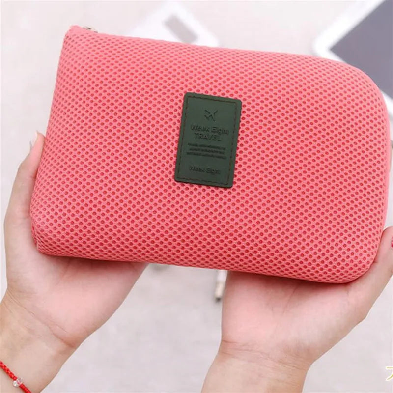 Travel Accessory Cable Bag Portable Digital USB Electronic Organizer Gadget Case Travel Cellphone Charge Mobile Charger Holder